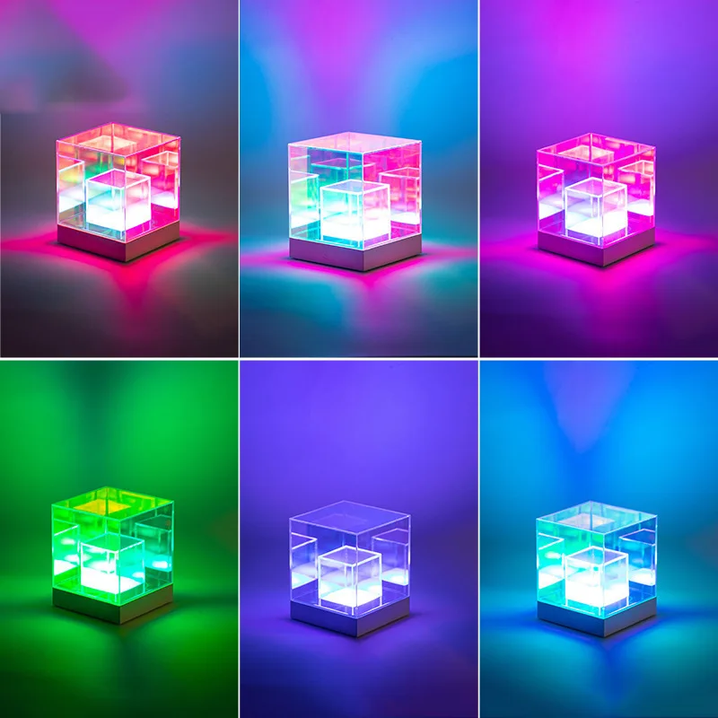 Atmosphere Light Cube Night Light Esports Room Desktop Stereoscopic Light Gift Induction Desk Lamp Induction Atmosphere Light