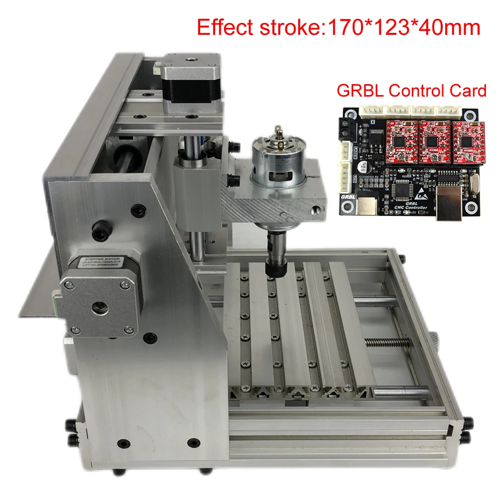 Full Aluminum CNC Wood Router 1712 DIY CNC Frame Kit 775 Spindle Motor ER11 Collet GRBL Mini Engraving Machine Rack