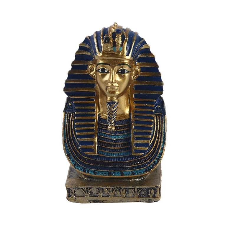 فرعون مصري رئيس زخرفة الراتنج الديكور أفريقيا كليوباترا المومياء الهرم سطح المكتب غرفة المعيشة الديكور هدية تذكارية