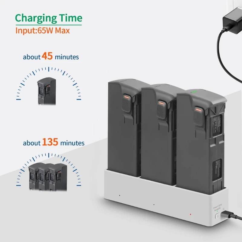 Two Way Battery Charging Hub for Avata 2 LED Camera Battery USB Charging Hub