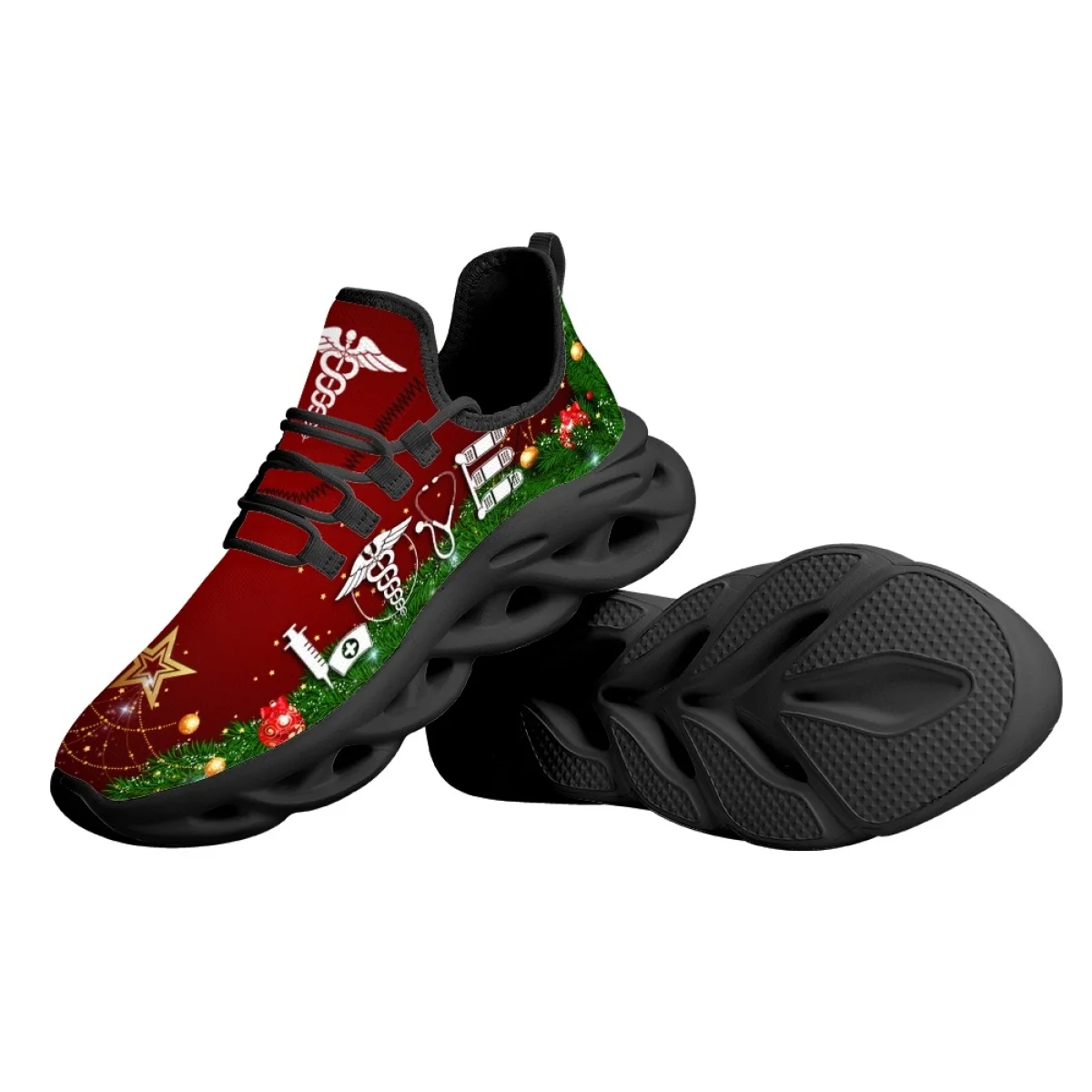 INSTANTARTS 2023 Christmas Sneakers Anti-Slip Running Shoes EMT Medical Care Mesh Footwear Casual Cushion Shoes Christmas Gifts