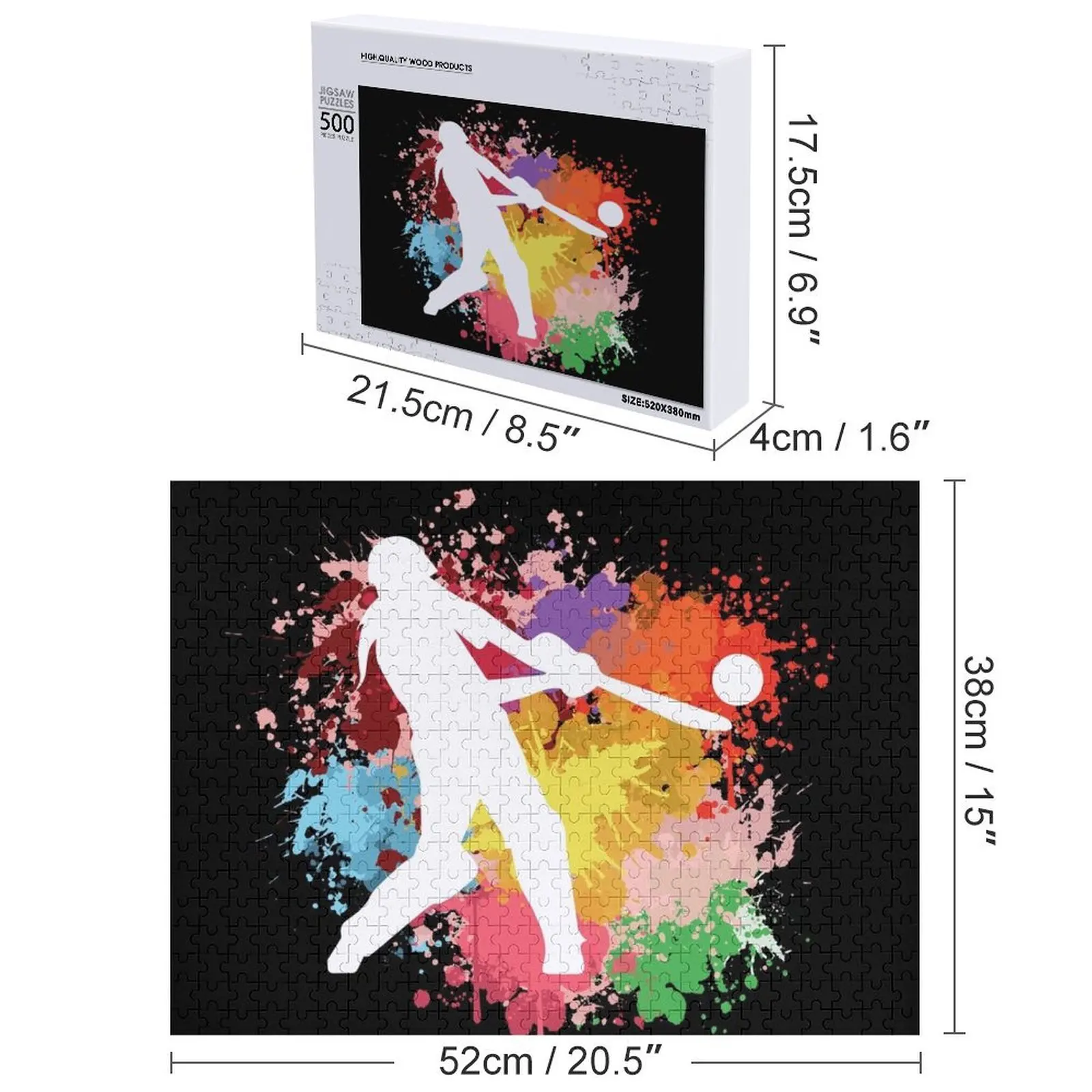 Cricket Illustration Art Jigsaw Puzzle doganale con foto Regali personalizzati per bambini Puzzle