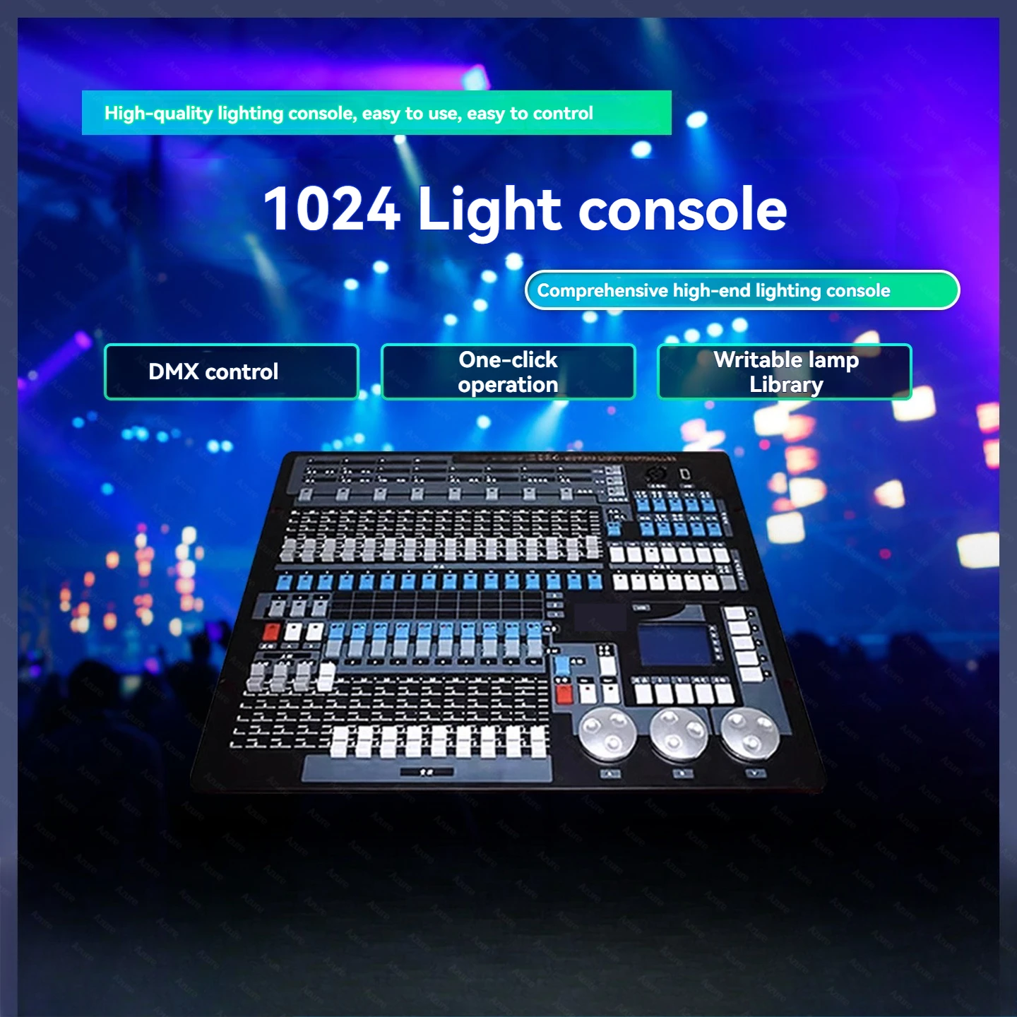DMX512 1024 Console Stage Light Controller Dongle 1024 Channel With Flight Case Wedding DJ Disco Lights Show Controller