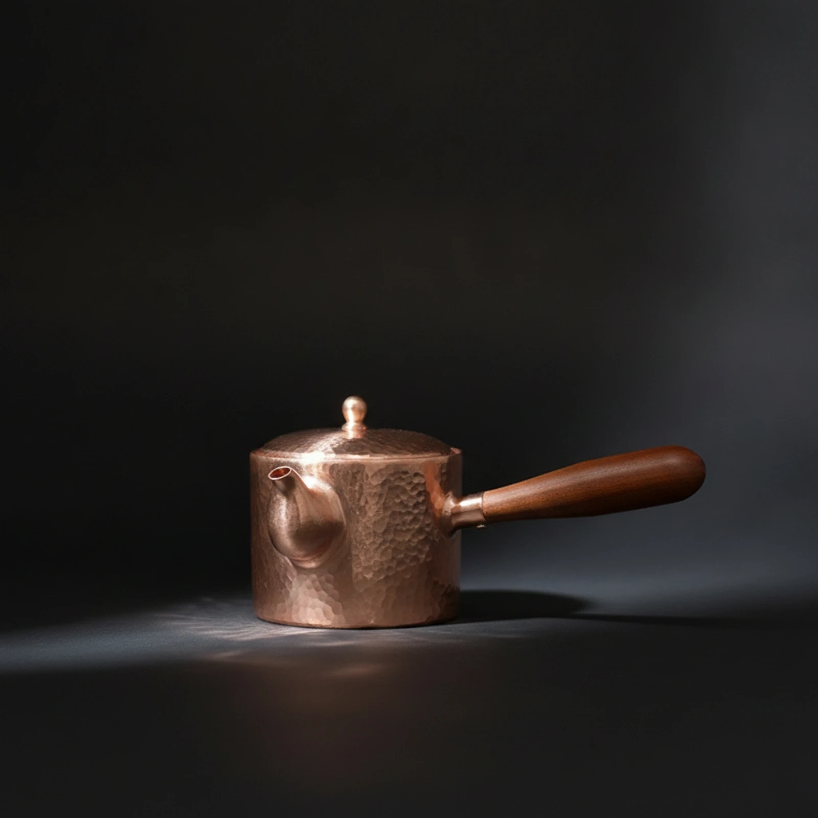 Copper Kettle with Side Handle Compact Kettle with Side Handle Teapot Handmade Vessel Vintage for Collectors