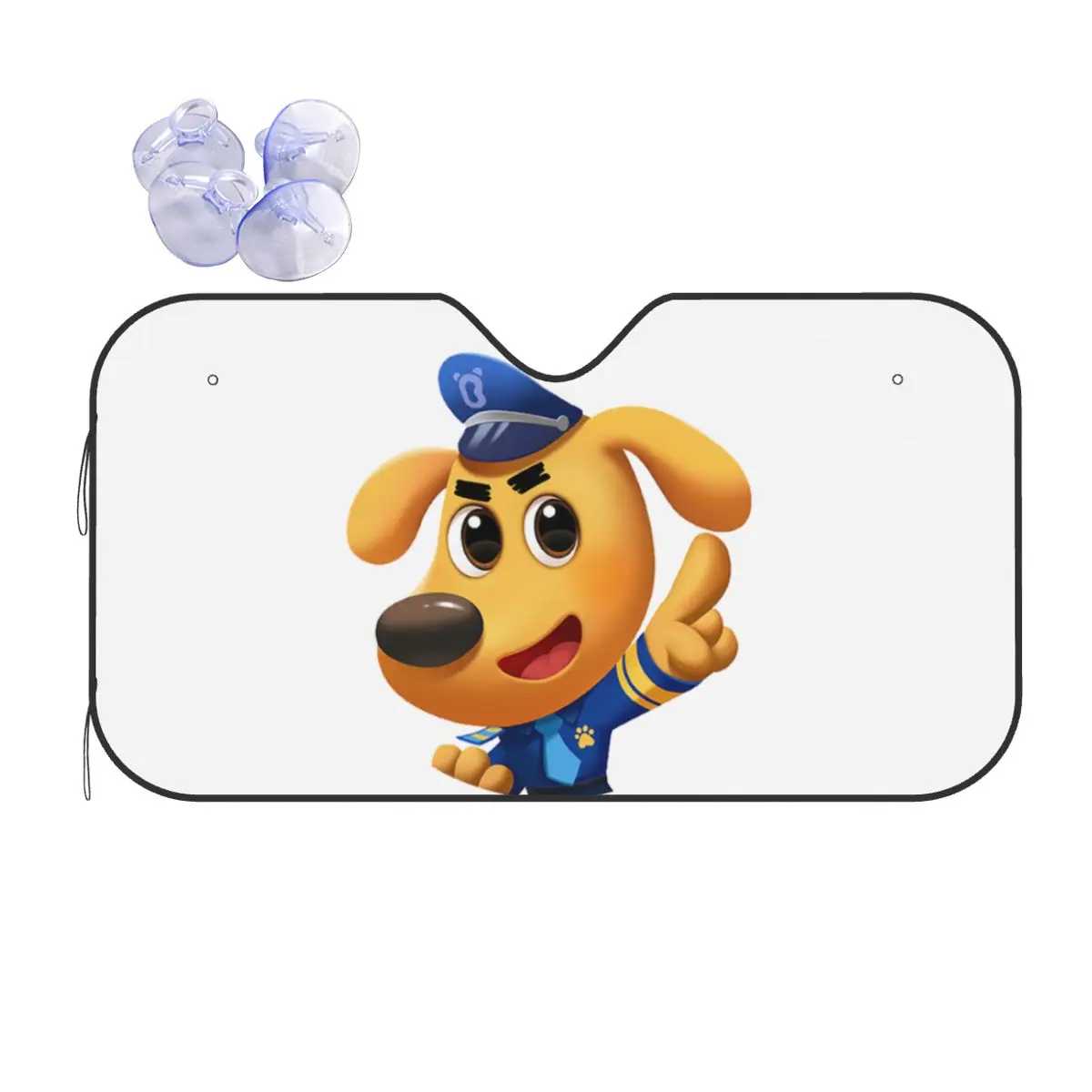 

Sheriff Labrador Sunshade Windscreen Car Front Windshield Window Sun Visor Accessories Covers