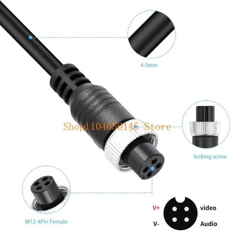 652F 4Pin Male to Female Aviation Plugs Wire Car Truck Reversing Camera Security