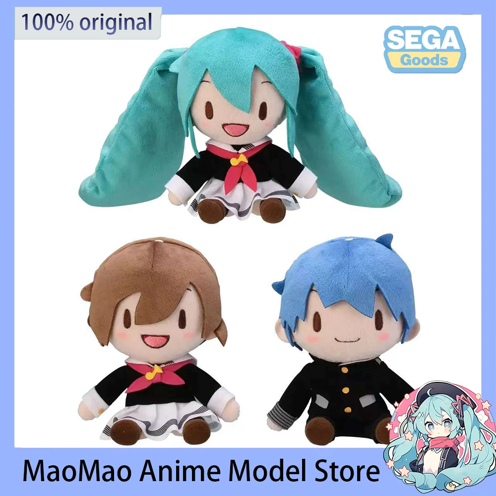 

IN Stock SEGA VOCALOID Hatsune Miku MEIKO KAITO uniform Fuwa Petit Fufu EX Mini Plush Doll Toys kawaii doll Girl Gift