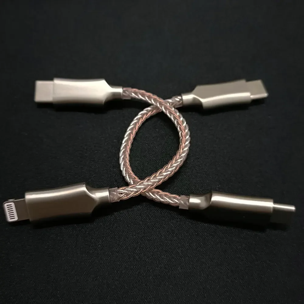 New ios to Type-C DAC OTG Cable 8 Core Single Crystal Copper USB C to Micro USB for i Phone 12 Pro Max 11 X Android