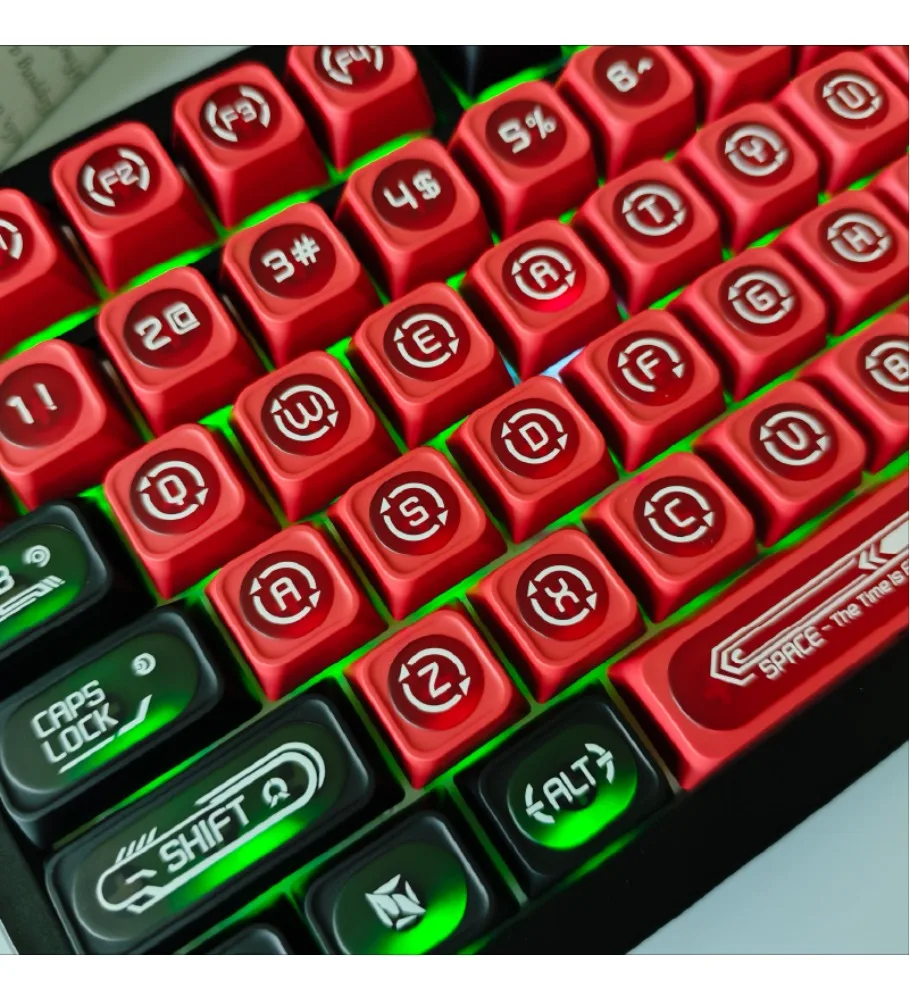 Red opal Max personalized light-transmitting keycap adaptation wooting little bee step from ace68 keys 87 keys 108