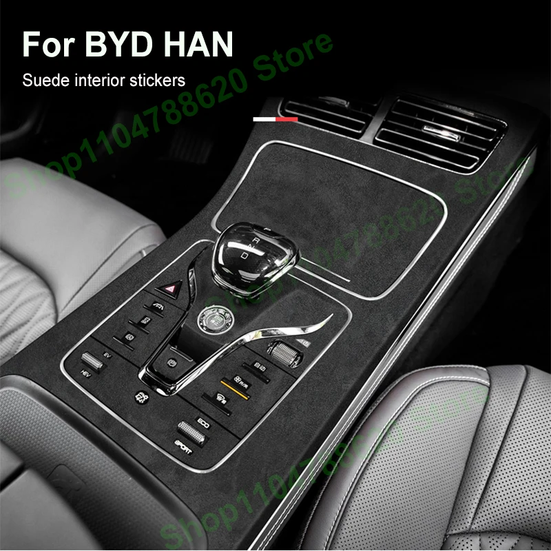 

For BYD Han Dmi / EV Central Control Instrument Panel Door Anti-kick Pad Suede Panel Car Decoration Protective Film Interior