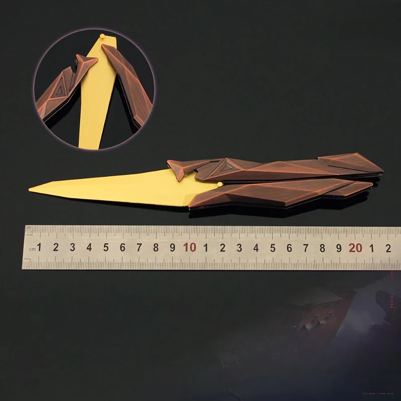 Em estoque 22cm anime valorant singularidade 2.0 borboleta faca jogo peropheral lâmina não afiada espada arma para crianças presente de aniversário