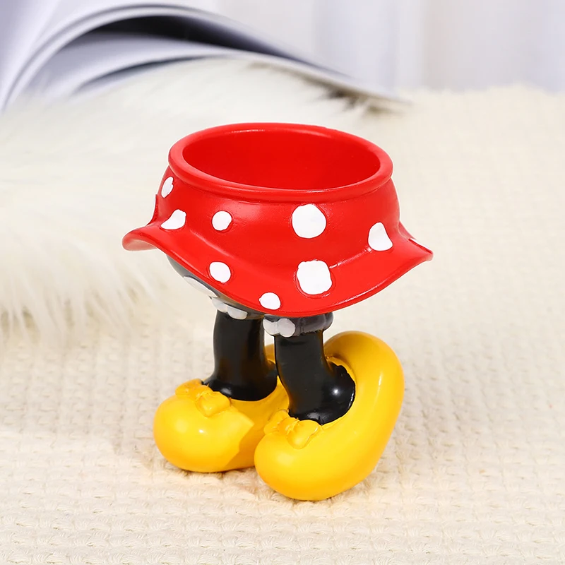 

Minnie Mouse Flowerpot Succulents Potted Plant Pot Cute Skirt Kawaii Cartoon Figure Home Desktop Decoration Storage Resin Crafts