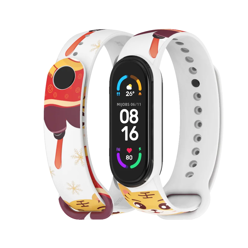 Ремешок для Xiaomi Mi Band 5 6 4 3, силиконовые спортивные часы, сменный браслет в стиле граффити для Amazfi Band 5, браслет Correa NFC