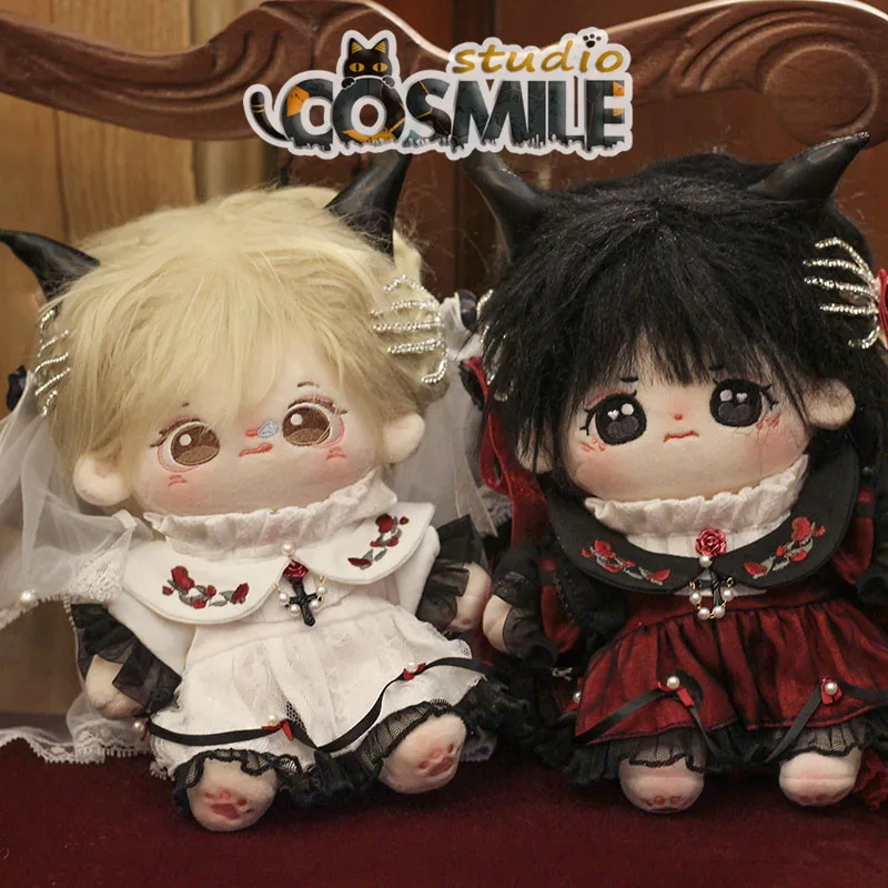 Zombie Gothic Bride Rose Lolita Funeral Angel Devil Priest Suit CP for 20cm Plush Doll Stuffed Clothes Plushie Clothing FS Sa