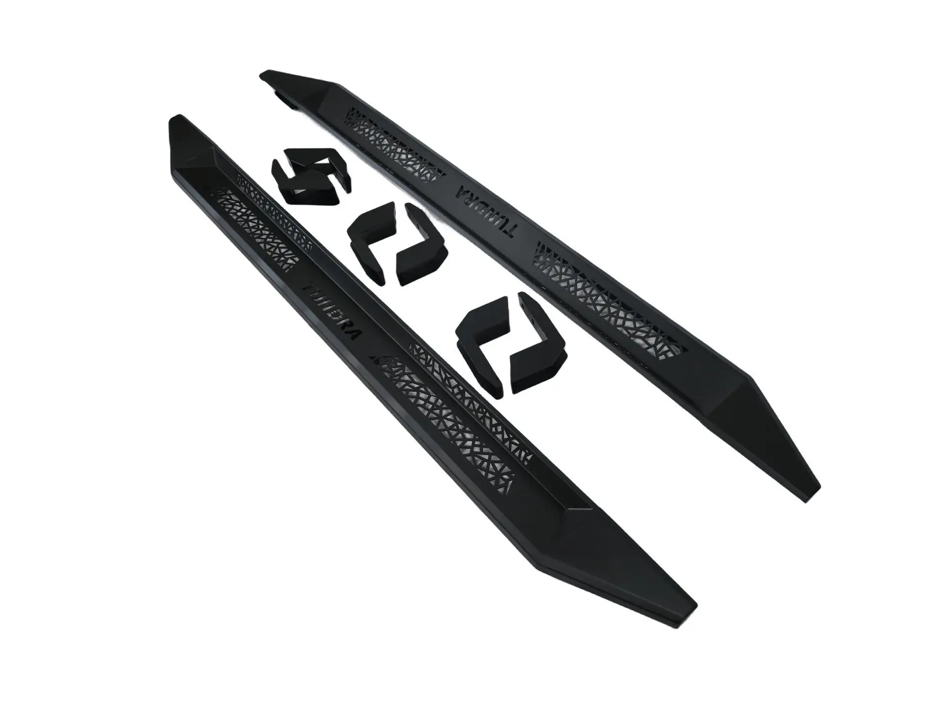 

Suitable for pickup truck running boards, side steps, off-road side bars, and blade-style pedals