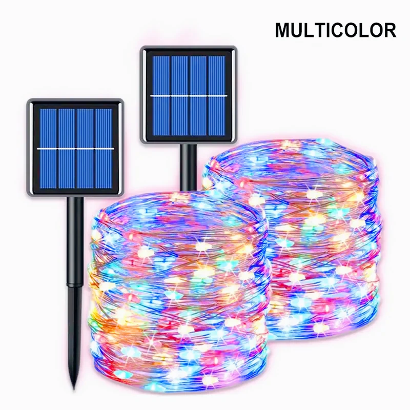 

Solar Outdoor Decorative String Lights Waterproof Fairytale Garland String Lights With Patio Garden ChristmasDecoration