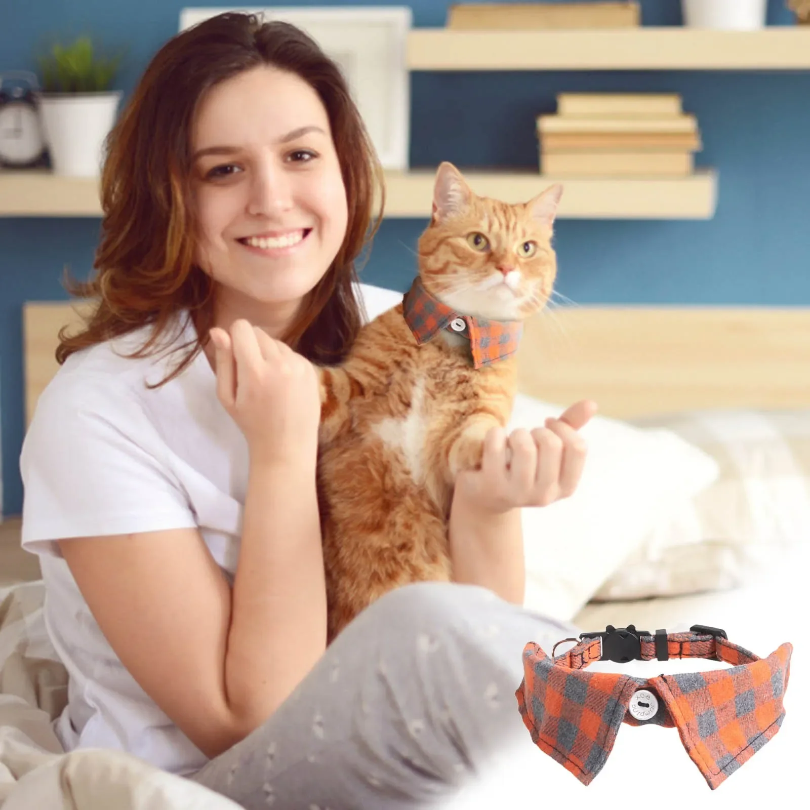 Bowtie For Cat Bow Tie Collar Plaid Adjustable Cat Tuxedo Collar For Small Dog Wedding Formal Tuxedo Suit Tux Outfits Birthday