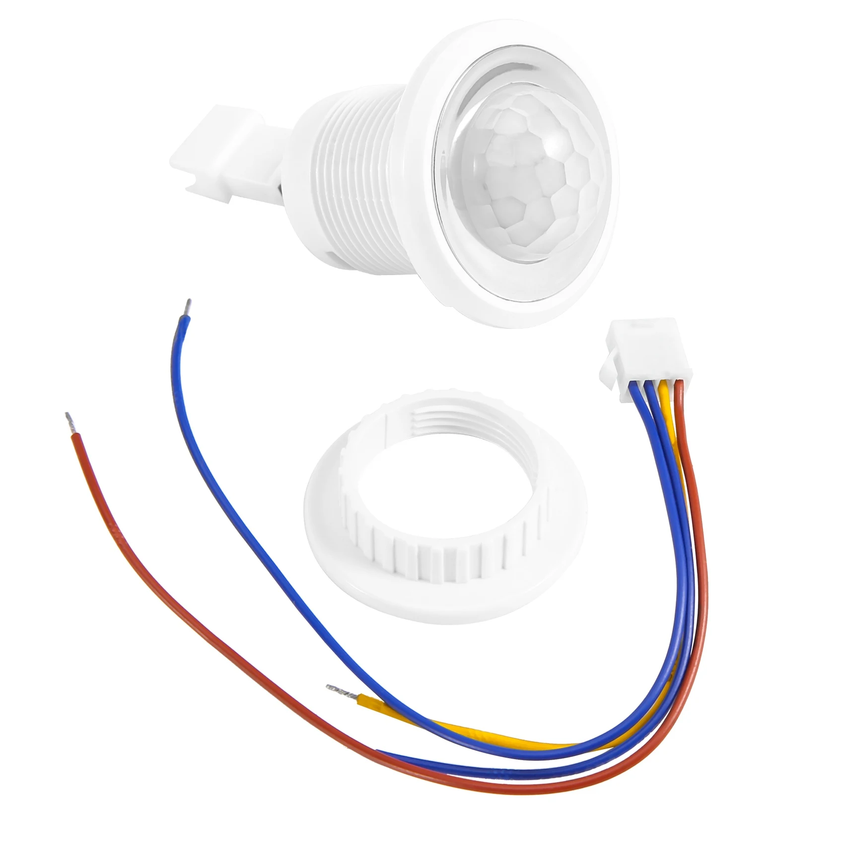 Deteksi Sensor Gerak Inframerah PIR Mini 220V Penyihir Lampu LED Otomatis Inframerah Waktu Dapat Disesuaikan