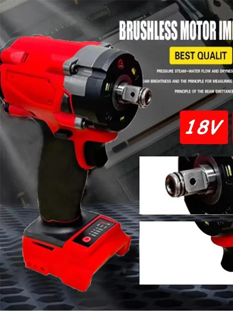 Bürstenloser Schlagschrauber, 500 Nm, Elektroschrauber, 1/2 Zoll, Reparatur-Akku-Schraubendreher, 4 Gänge, Elektrowerkzeuge für Milwaukee 18 V Akku