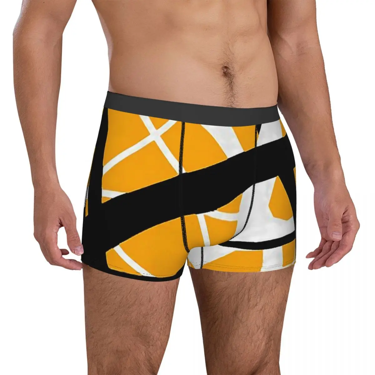 Van Halen Underwear POPULAR IN YELLOW Males Boxer Brief Plain Boxer Shorts Trenky Printing Plus Size Underpants