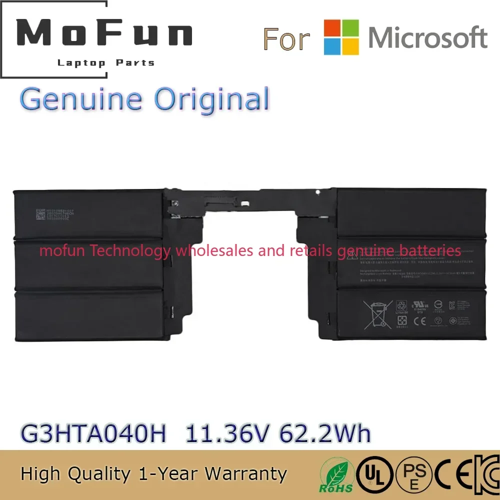 

2025 New Original G3HTA040H G3HTA041H 11.36V 62.2Wh Notebook Battery for Microsoft surface book 2 1793 15" Tablet
