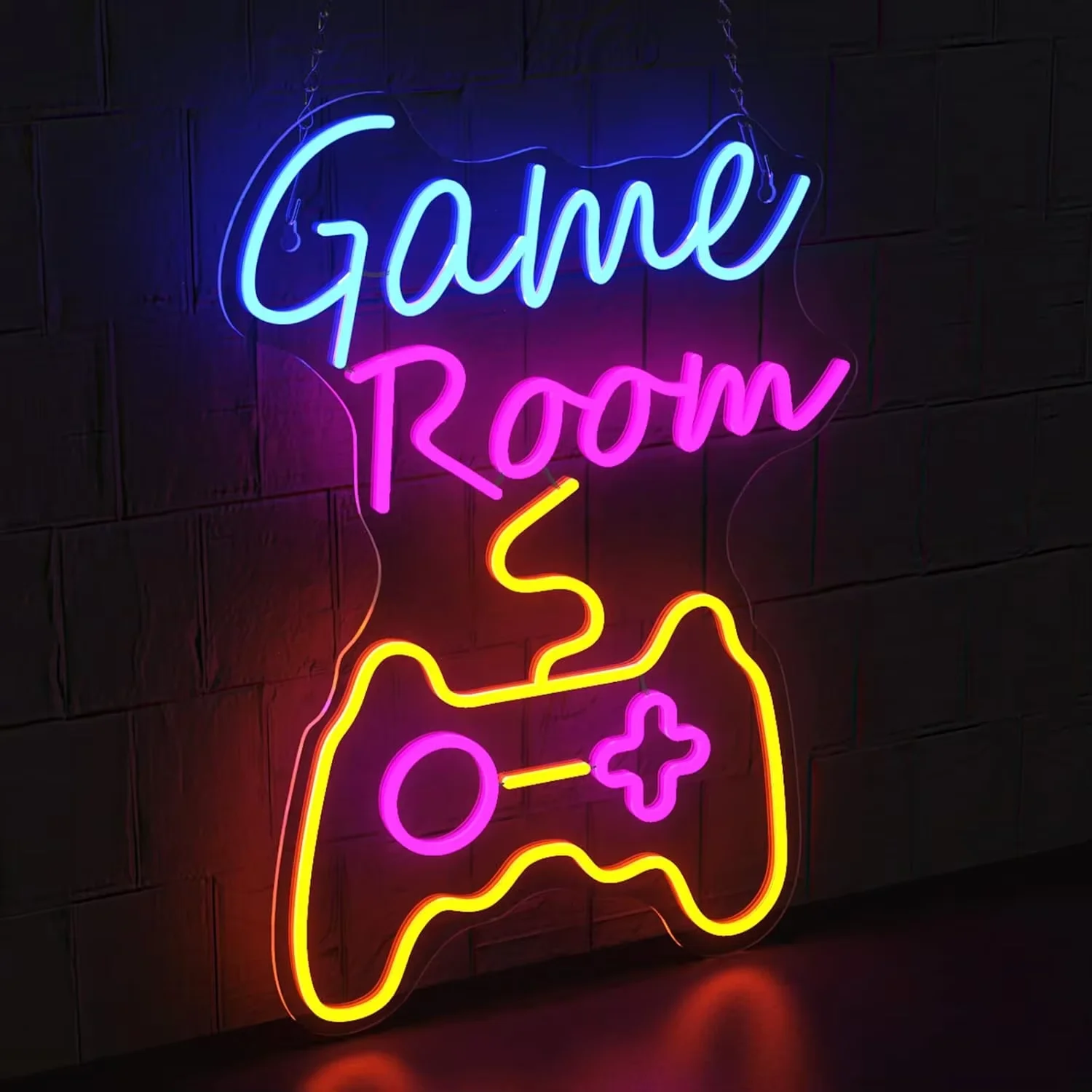 Game Room Neon Sign USB Dimmable LED Neon Lights Signs Tiktok Night Light Gift for Bedroom Studio Gaming Room Bar Wall Decor
