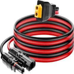 Power Solar Connector to XT60 Charge Extension Cable Waterproof 12AWG 10FT Solar Panel Charge Cable for Solar Power Station
