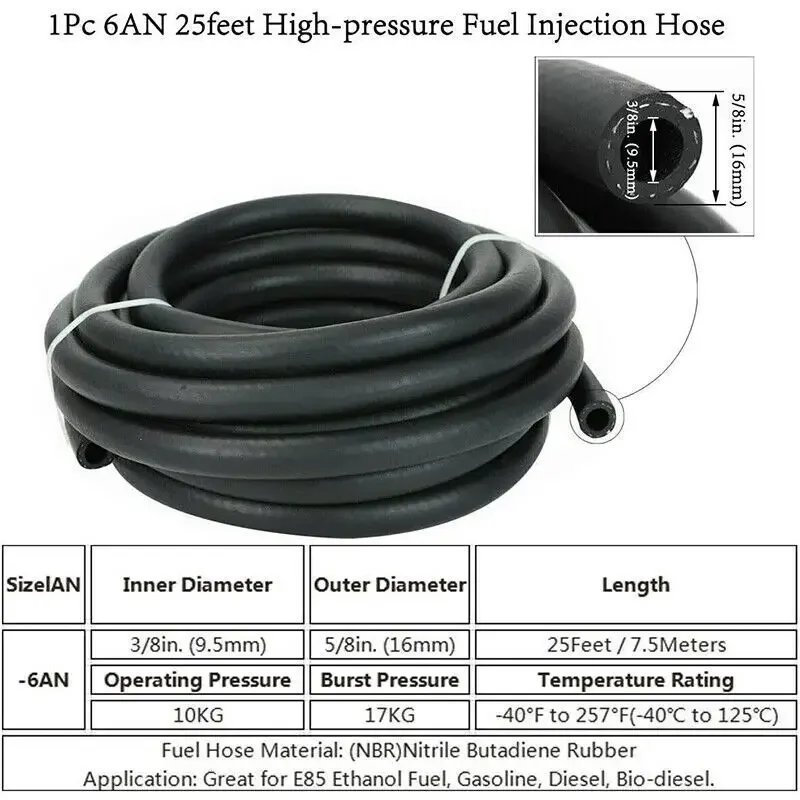 25 pés 3/8 '' LS SWAP kit de linha de injeção de combustível conversão completa encaixe EFI FI
