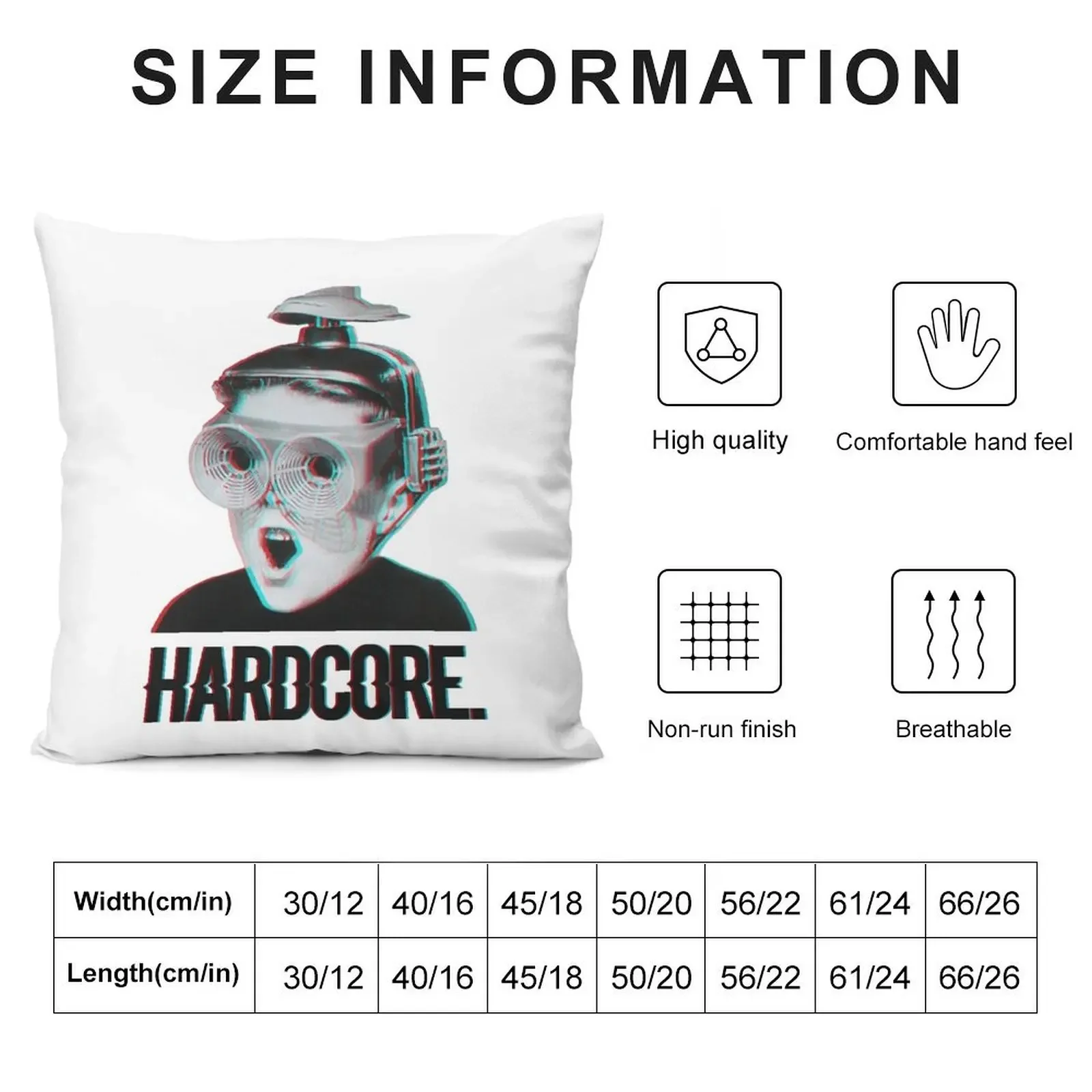 Hardcore Meme Boy (3D vintage effect) Throw Pillow Pillowcases Bed Cushions Cushions Christmas Pillow Decorative Cushions pillow