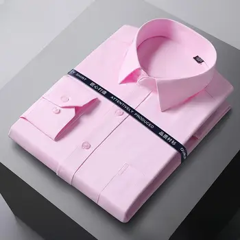 10 best sales Erkekler için beyaz uzun kollu gömlek - №2