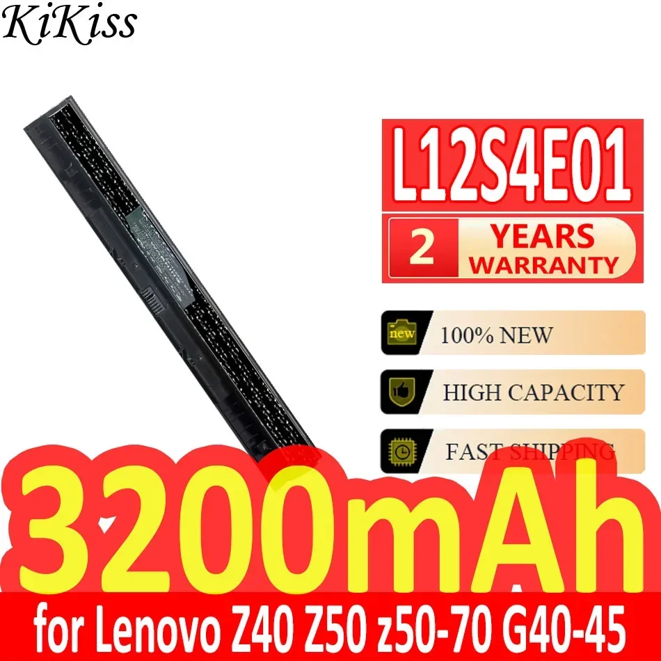 3200mAh KiKiss Replacement Battery L12S4E01 for Lenovo Z40 Z50 z50-70 G40-45 G50-30 G50-70 G50-75 G50-80 G400S G500S L12M4E01