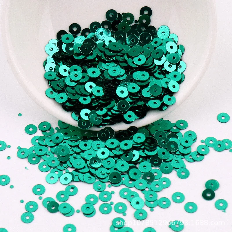 1000pcs/5g 4mm Silver Film Sequins Flat Round PVC Loose Sequin Paillettes for Needlework Jewelry Making DIY Crafts Sewing