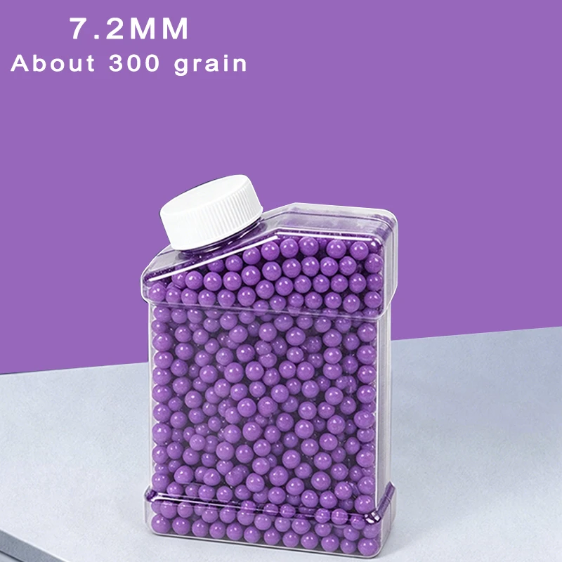 

Purple 7.2mm Hard Round BB Balls Safe Plastic Pellets Outdoor Shooting Game Toy Gun Accessories-9Y