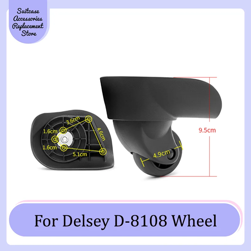 

Suitable For Delsey D-8108 Universal Wheel Replacement Suitcase Smooth Silent Shock Absorbing Wheel Accessories Wheels Casters
