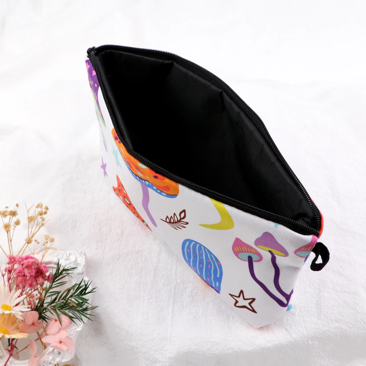 Mushroom Pencil Bag Large Capacity Pencil Storage Bag Cosmetic Bag Stationery Organizer School Supplies