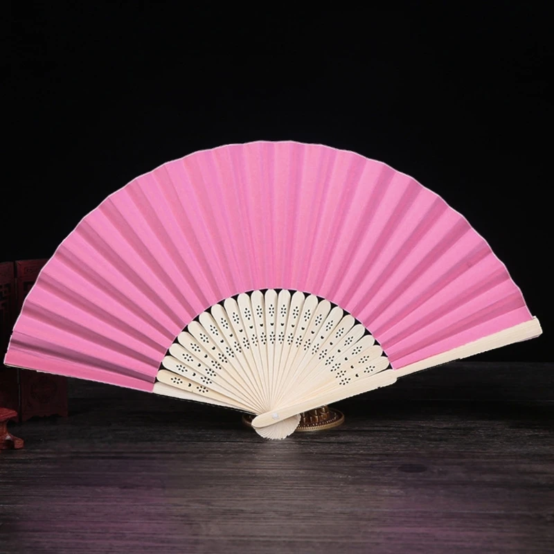 Handheld Fan Blank Folding Fan DIY Wedding Decoration Bamboo Hand Held Fan Craft