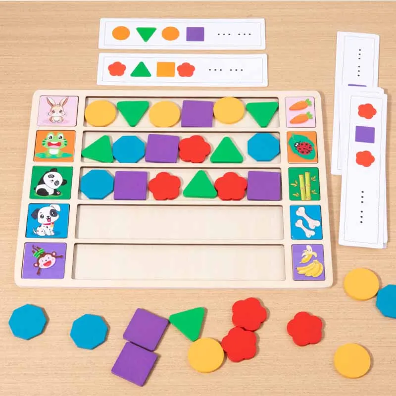 لعبة مطابقة الأشكال للأطفال، مادة مونتيسوري باريش، العثور على القانون، لعبة حسية للفرز العادي، لعبة تعليمية معرفية ذات شكل هندسي
