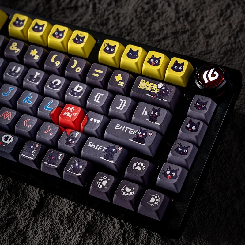 

Cat theme original keycap mda mechanical keyboard keycap pbt five-sided sublimation personality keycap 104