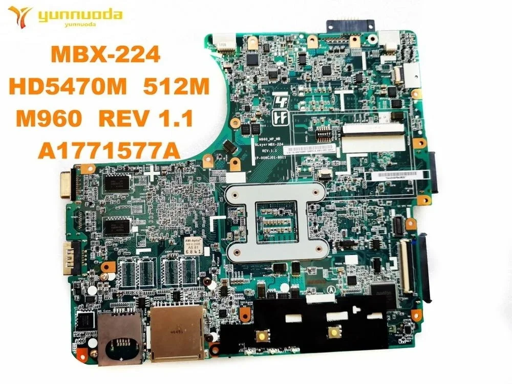 Original for SONY MBX-224 laptop  motherboard MBX-224  HD5470M  512M  M960  REV 1.1  A1771577A   tested good free shipping