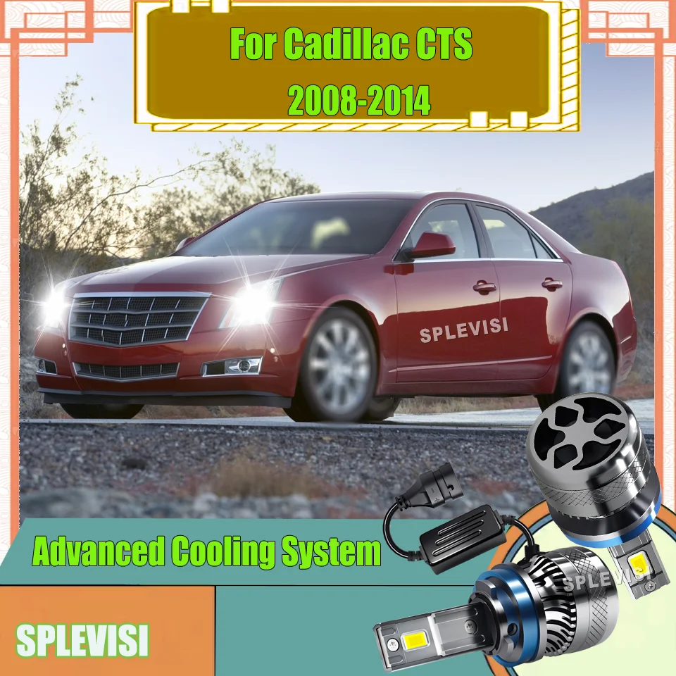 

Светодиодная лампа высокой интенсивности для фар 6000K H11 H8 H9 идеально подходит для всех погодов для Cadillac CTS 2008-2014 2009 2010 2011 2012 2013