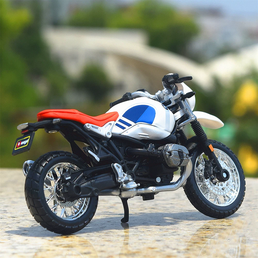 Bburago 1:18 New Style BMW R nineT Urban GS Original Authorized Simulation Alloy Motorcycle Model Toy Car collection toys Boy