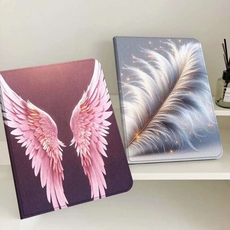 

Feather Art Popular Gift For Apple iPad Pro Air 13 2 7th 6th 2025 M2 M3 M4 M512.9 13 inch Foldable Tablet Case