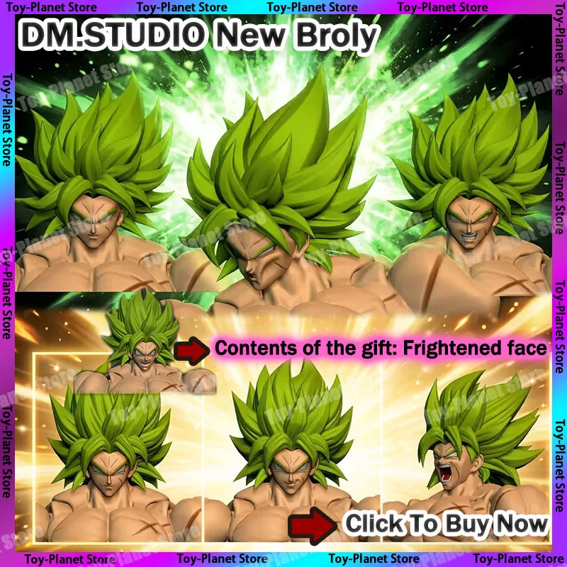 

New DM.Studio Full Power Broly With Straight/Flowing Hair Dragon Ball Anime Action Figure Content Of Frightened Face Gift Toys