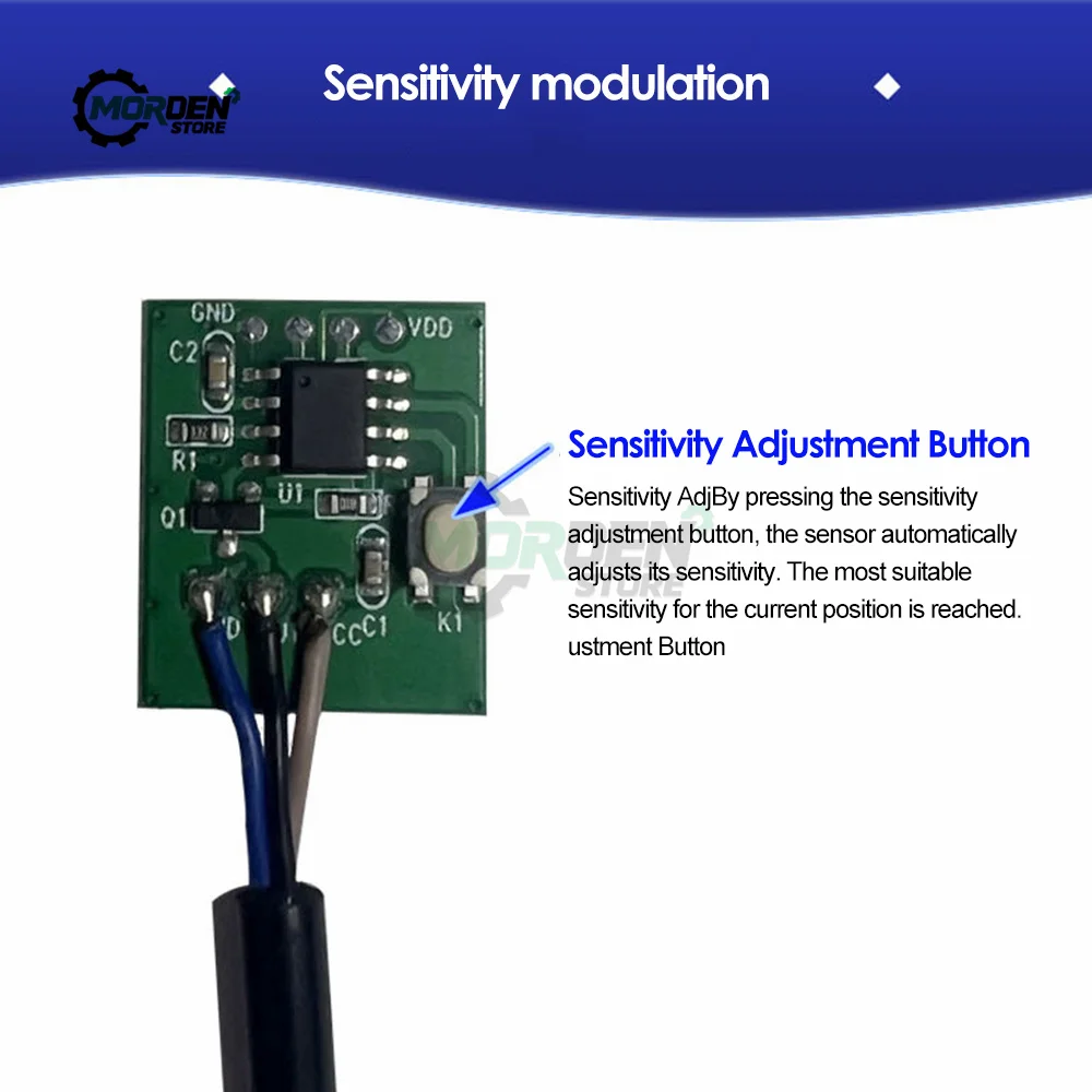 DC5V Contactless Liquid Level Sensor Module Capacitive Liquid Level Switch Sensor Water Level Detection Sensor NPN Output Board