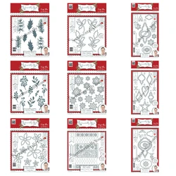 2025 New Cut Dies Christmas Cracker Festive Poinsettias Nordic Snowflakes Fir Holly Sprigs Die DIY Scrapbooking Diary Card Carft