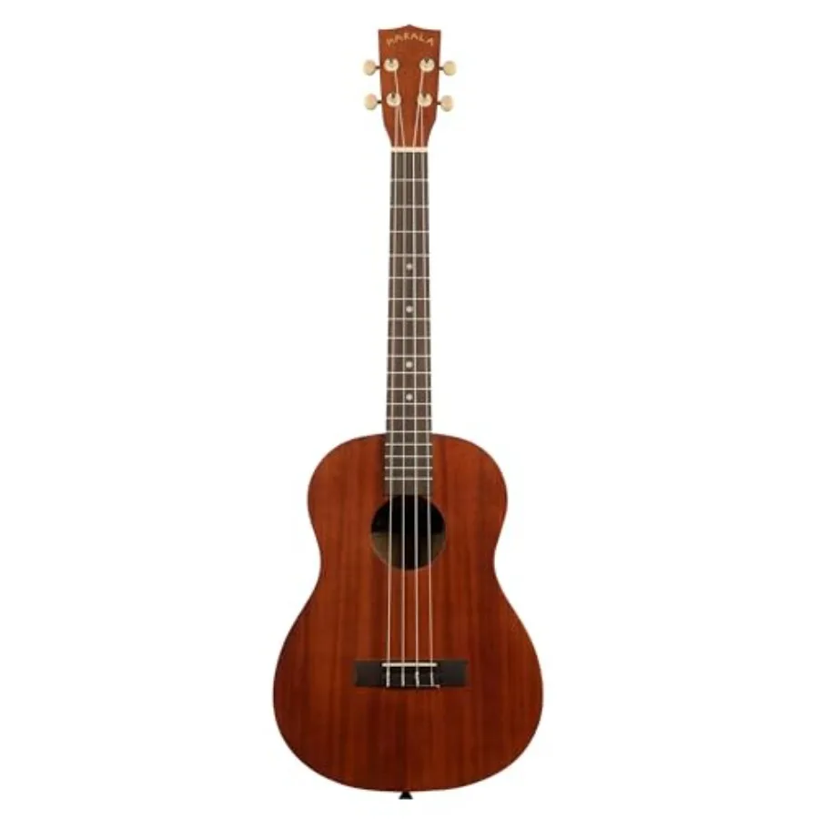 

Baritone Ukulele for stage performance, solid mahogany body, natural wood finish, rich warm tone and excellent projection