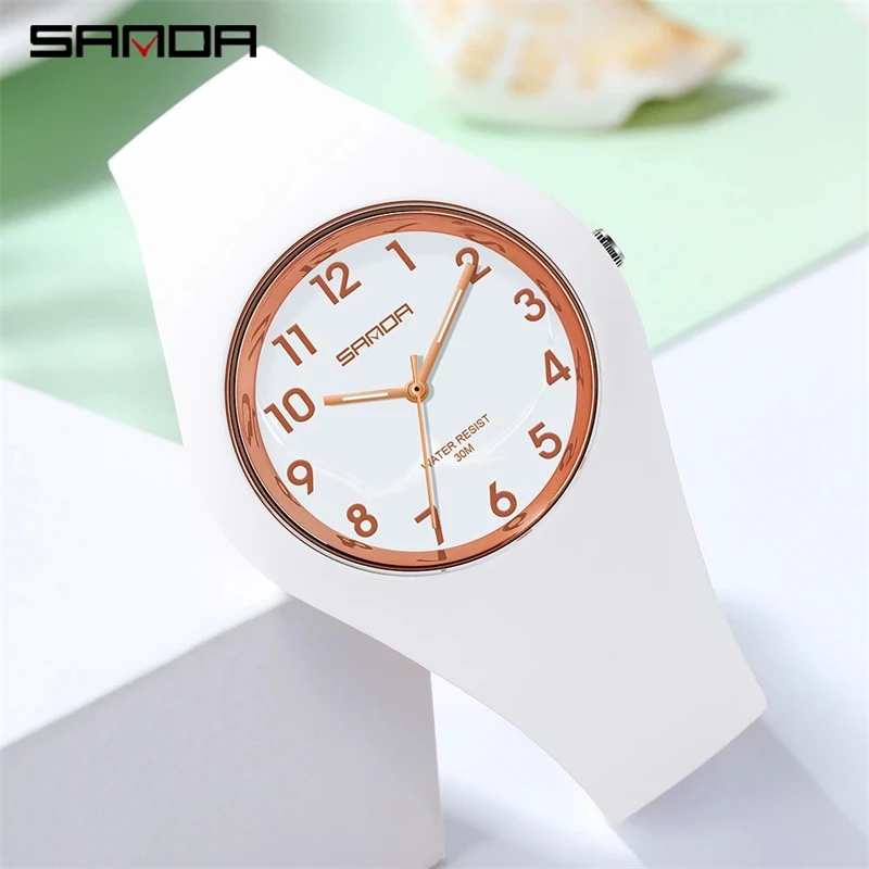 SANDA 6056 New Fashion Trend Women\'s Watches Sports 5Bar Waterproof Wristwatch for Woman Watch Casual Clocks Relogio Masculino