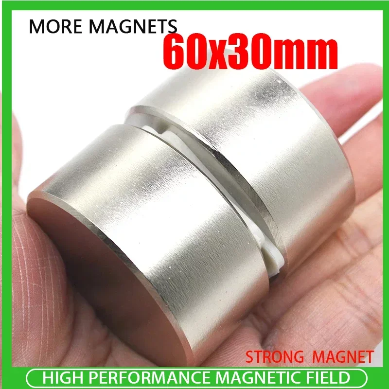 

1Pcs 60x10mm 60x20mm 60x30mm Big Round Magnet Super Powerful Strong Magnetic Permanent Neodymium Magnets Magnetic Sheet