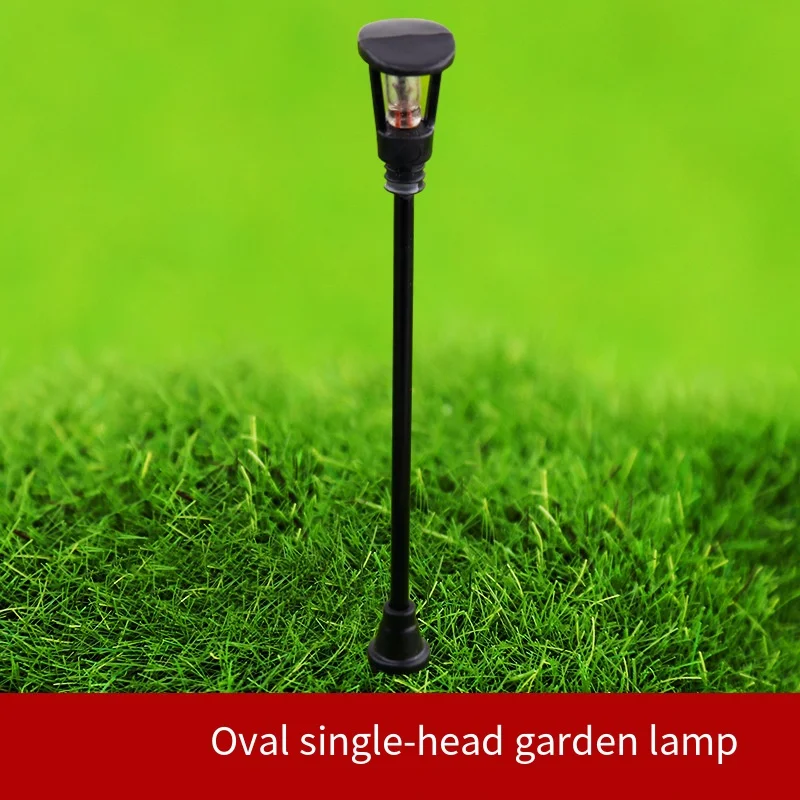 Модель головы миниатюрного пейзажного уличного фонаря ручной работы - черная отделка, образ архитектурного дизайна, для кукольного домика