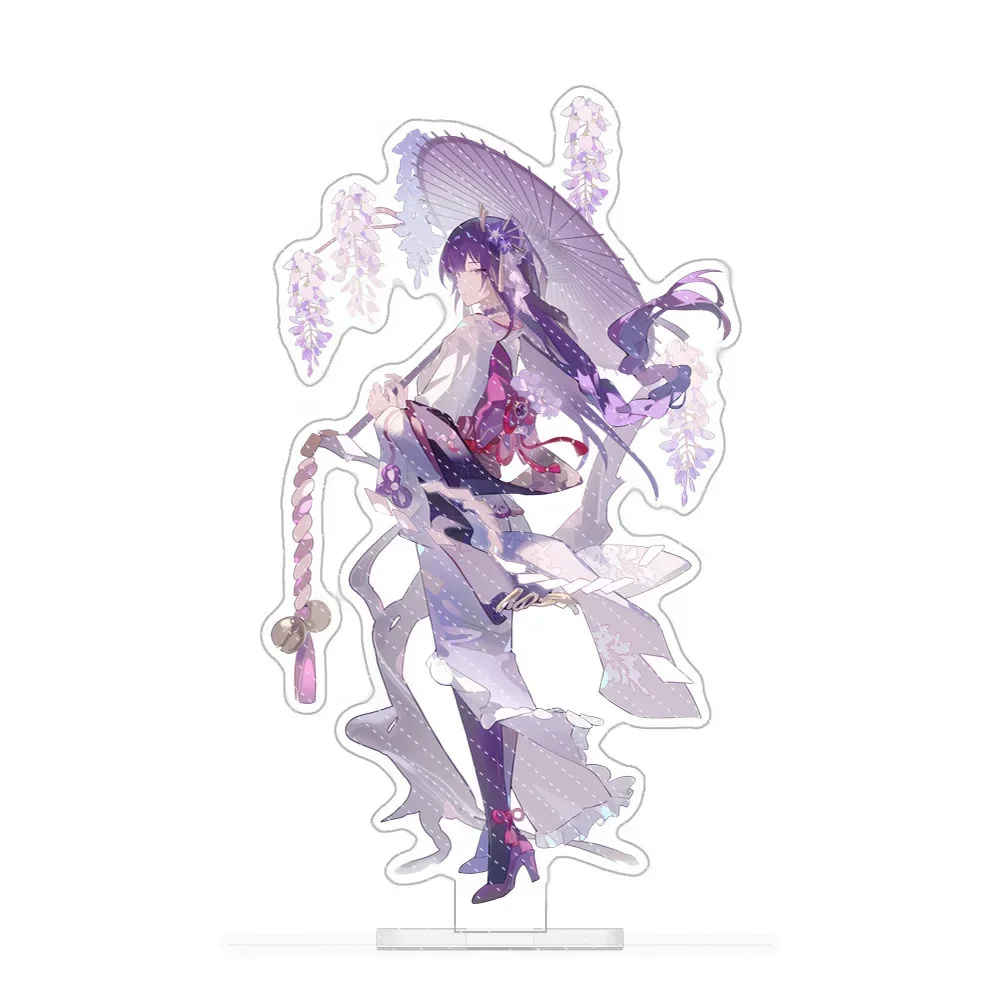 Game Genshen Impact Acrylic Stand Figures Balladeer Yae Miko Raiden Shogun Neuvillette Navia Model Plate Desk  Decor Card Holder